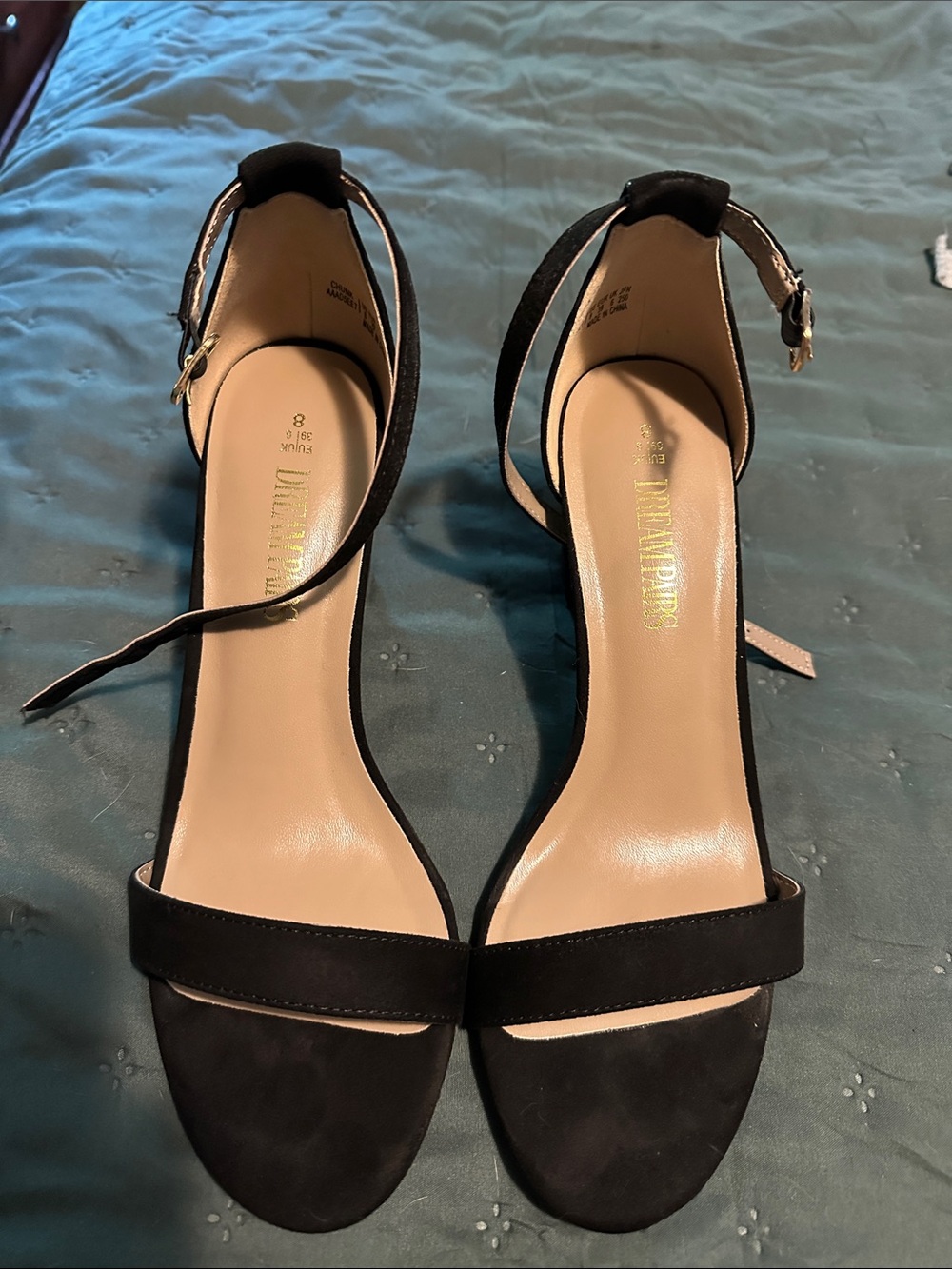 Dream Pairs Black Open-Toe Ankle Strap Heels
